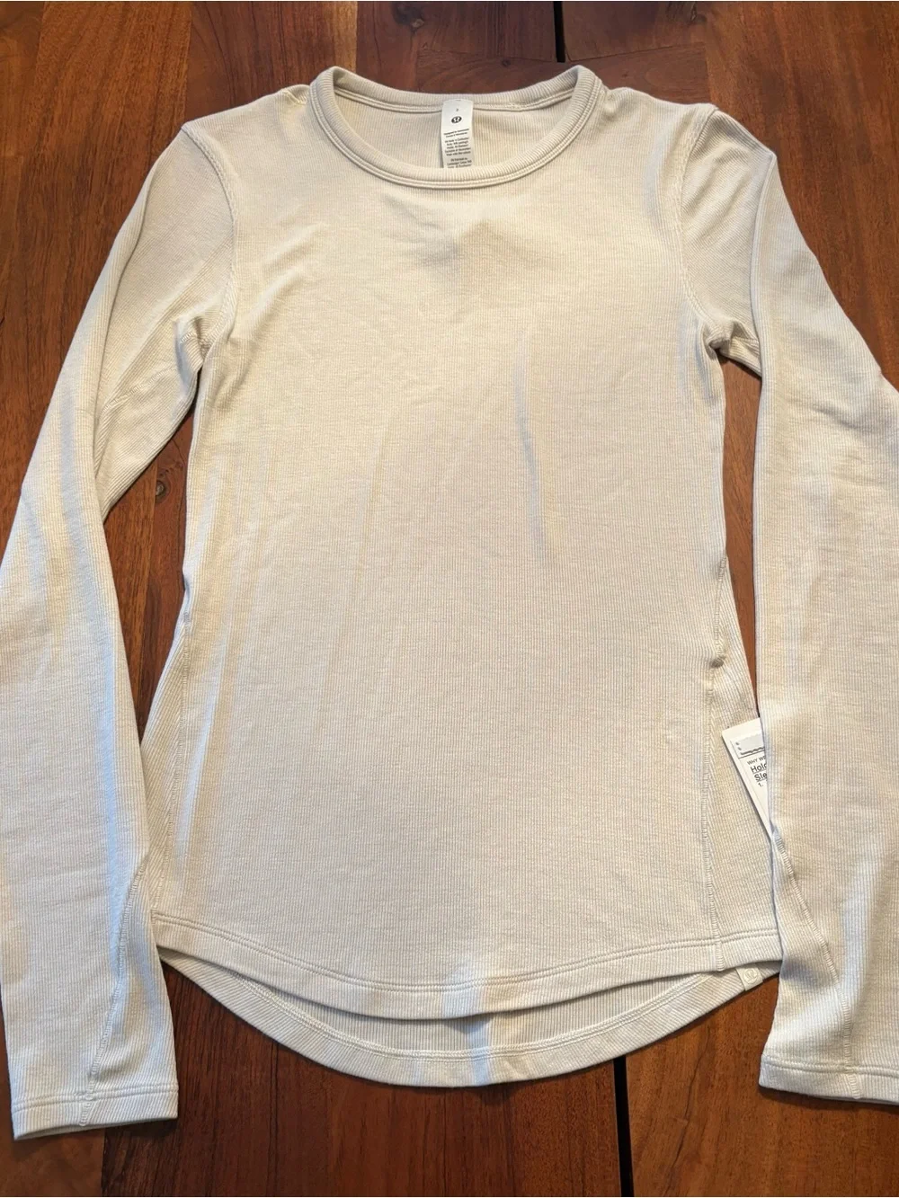 lululemon athletica Ribbed Crew Neck Tee — Cream NWT size 2